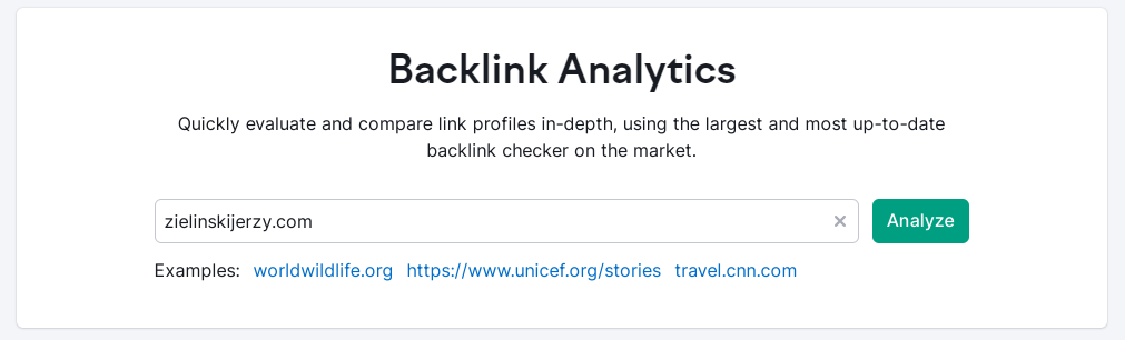 semrush backlink analysis
