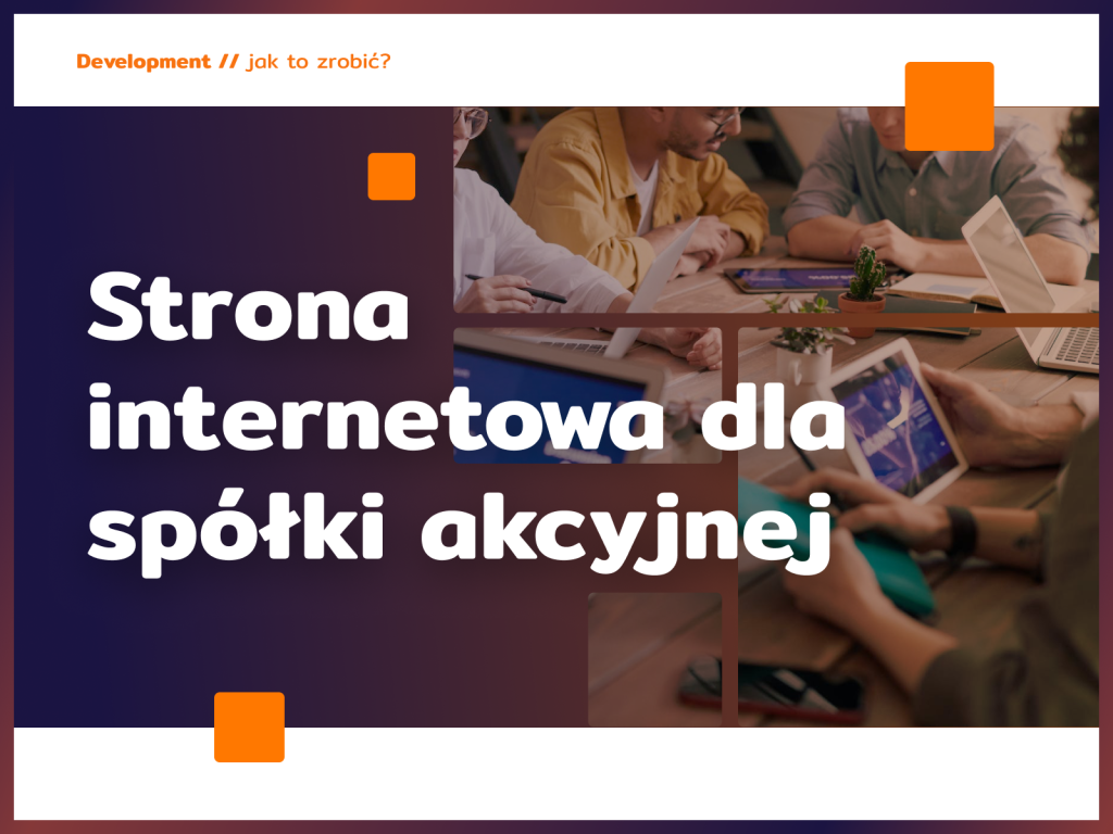 Strona internetowa dla spółki akcyjnej