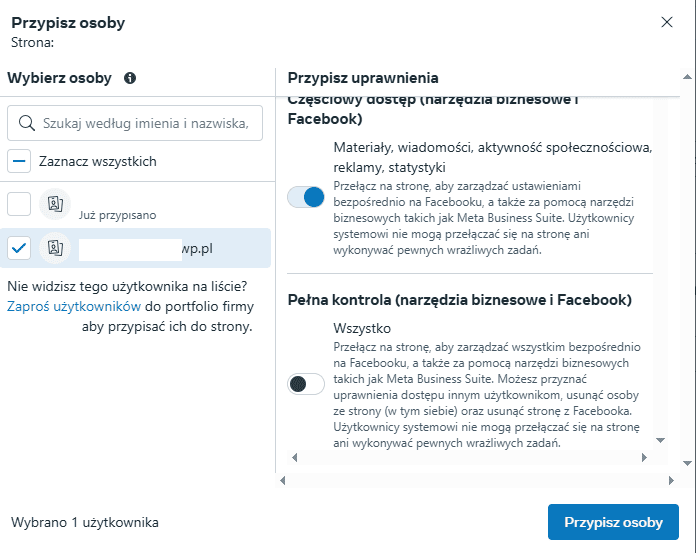 Jak dodać dostępy do fanpage na Facebooku 18