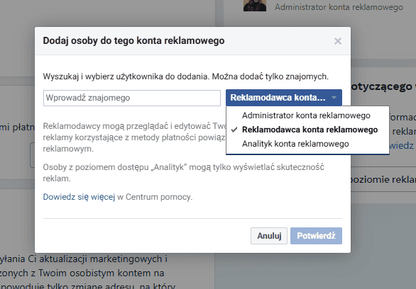 jak nadać dostępy do konta reklamowego google ads instrukcja 2